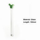 Axyaa Cactus Glass Stir Stick: Colorful, Long Handle for Cocktails, Juice, Coffee