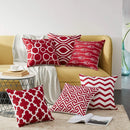 Axyaa Wine Red Square Throw Pillow Cover 45x45 - Autumn Decor Pillowcase