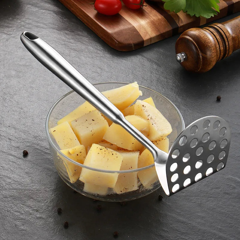 Axyaa Stainless Steel Food Crusher Manual Masher Potato Pumpkin Vegetable Tool Kitchen Accessories