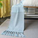 Axyaa Jacquard Plaid Table Runner with Tassels for Farmhouse Decor