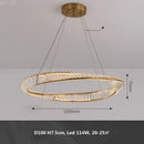 Axyaa Gold Metal LED Dimmable Ceiling Light with K9 Crystals
