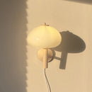 Axya White Glass Mushroom LED Wall Lamp for Modern Bedroom Living Room Decor