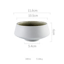 Axyaa High Foot Ceramic Soup Bowl Dessert Pasta Salad Snack Household Specialty Tableware