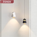 LED Bedside Lamp Black/White Hanging Light for Bedroom Study Room Decor by Axyaa