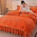 Axyaa Winter Fleece Thickened Warm 4-Piece Bedding Set