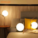 Axyaa Gold Glass Ball Table Lamp - Nordic Design LED Desk Light