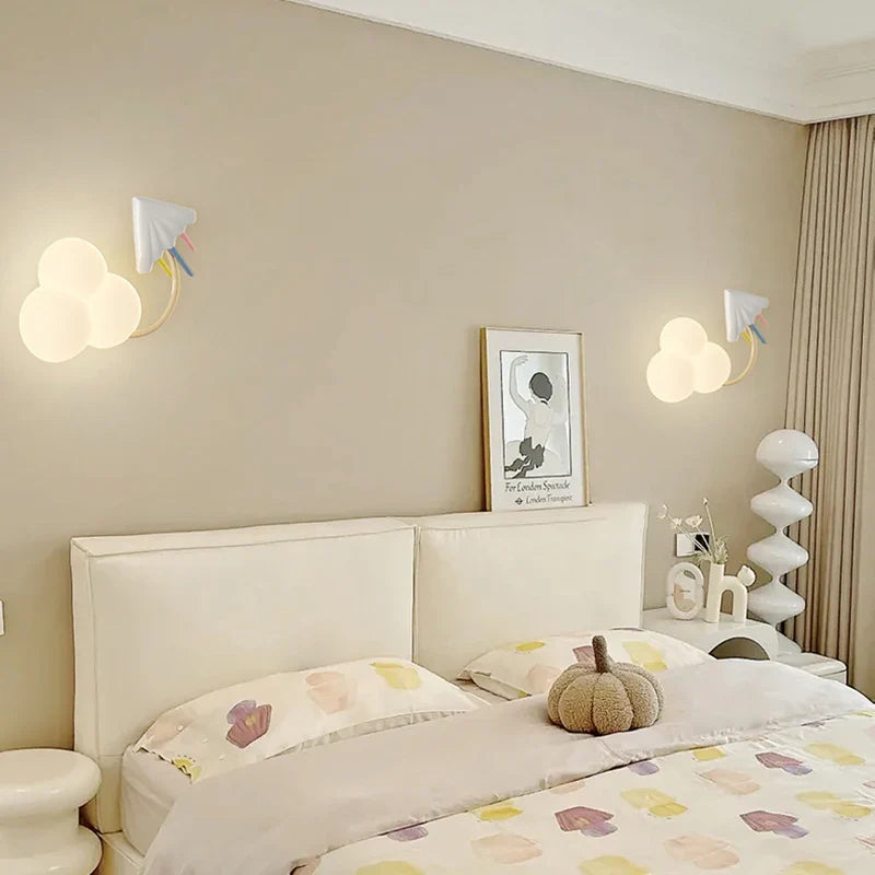 Axyaa Cartoon Airplane Wall Light in Rainbow Theme for Children's Bedroom