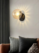 Axyaa Glass Ball LED Wall Lamp for Bedroom Study Living Room Corridor