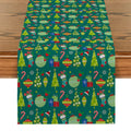 Axyaa Christmas Santa Table Runner for Home Dining Decor