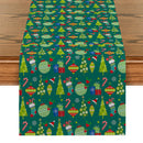 Axyaa Christmas Santa Table Runner for Home Dining Decor