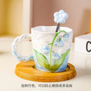 Axyaa Lily of The Valley 3D Flower Cup and Spoon Set