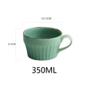 Axyaa Coarse Pottery Ceramic Coffee Mug, 350ML Teacup for Breakfast, Latte & Office.