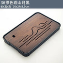 Axyaa Bamboo Tea Tray for Home Living Room Storage, Japanese Style Teaware