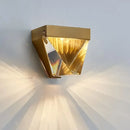 Axyaa Crystal Gold Ceiling Light with LED Wall Light for Living Room