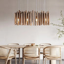 Axyaa Solid Wood LED Pendant Light for Living Room, Study Room Indoor Decor