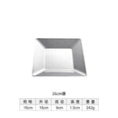 Axyaa Stainless Steel Square Plate for Dim Sum and Barbecue