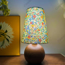 Italian Designer Floral Table Lamp | Nordic Style | Wood Texture Ceramic Base | Bedroom Night Light