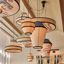 Axyaa Southeast Asia Fabric Pendant Lamp Farmhouse Light Fixtures