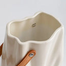 Axyaa Ceramic Vase: Modern Decorative Handbag Vase for Home Flowers & Table Decor