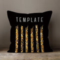 Axyaa Gold Heart Art Print Cushion Cover - Nordic Style Sofa Pillowcase