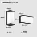 Axyaa LED Outdoor Wall Lamp, Aluminum Light for Garden Porch, Patio, Front Door Lighting