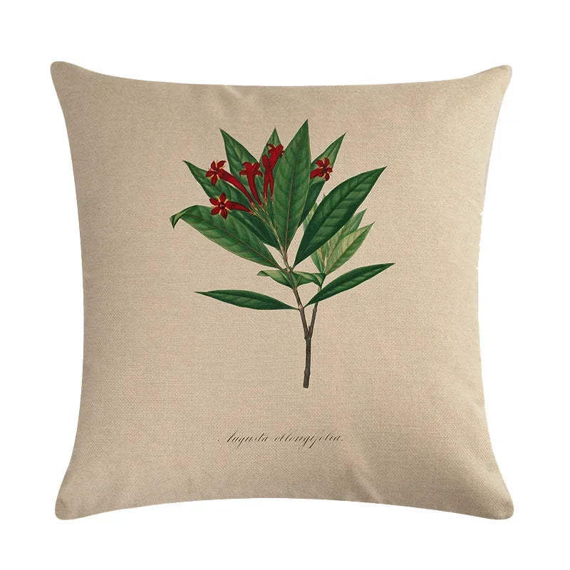 Axyaa Plant Print Embrace Pillowcase 45*45cm