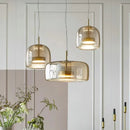 Axyaa Glass Pendant Lighting for Kitchen Dining Bedroom - Modern Ceiling Fixture