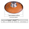 Axyaa Stainless Steel Rimmed Glass Pot Lid for Versatile Home Cooking Pan
