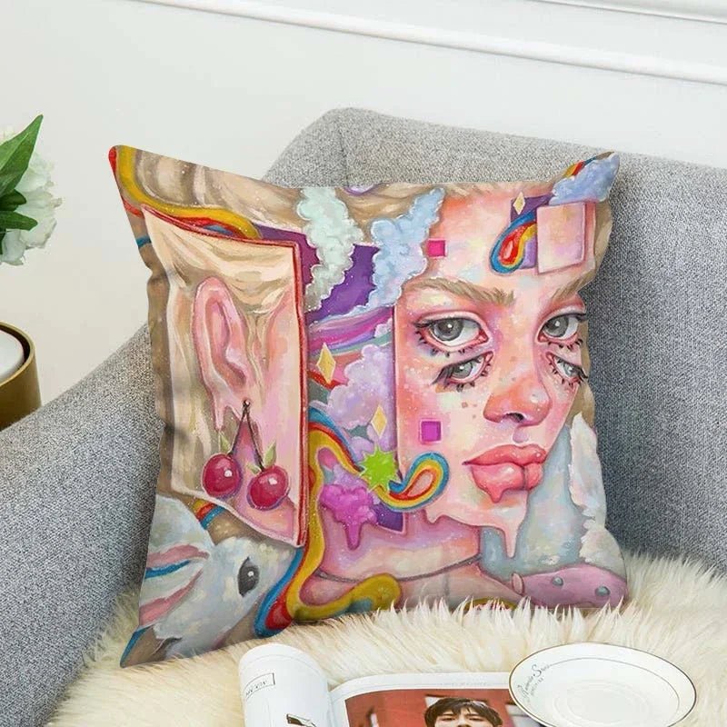 Axyaa 40x40 Jane Koluga Art Pillow Cover for Home Decor and Car Sofa Fall Theme