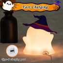 Axyaa RGB Ghost Night Light Rechargeable Lamp for Kids - Cute Halloween Desktop Decor