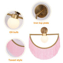 Axyaa Nordic Designer Pink Glass Ball Tassel Wall Sconces LED Fixtures