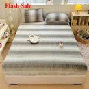 Axyaa Polka Dot Printed Milk Fleece Fitted Sheet - Thermal Mattress Cover