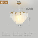 Axyaa Glass Shell Chandelier Pendant Lights - Modern Nordic Style Hanging Lamps