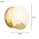 Axyaa Chinese Marble Wall Lamp: Copper Bedroom Study Living Room Background Light