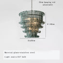 Axyaa Light Luxury Glass Chandelier for Living Room and Restaurant