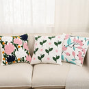 Axyaa Floral Embroidered Throw Cushion Cover Cotton Pillowcase for Living Room Sofa.