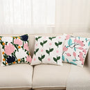 Axyaa Floral Embroidered Cotton Pillow Cover 45X45 - for Living Room Sofa & Bedroom