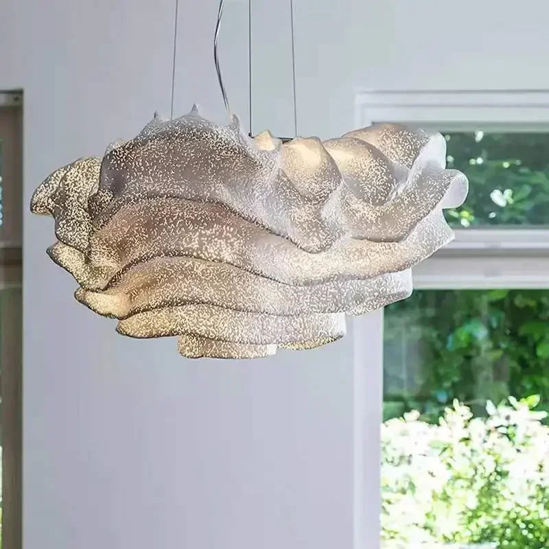 Axyaa Cloud Stainless Steel Pendant Chandelier LED Lamp for Home Decor