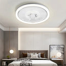 Axyaa Modern Simple White Ceiling Fan Light 120W LED Remote Control Dimmable Chandelier