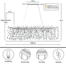 Axyaa Golden Branch Crystal Chandelier for Minimalist Living Room Home Lighting