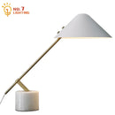 Axyaa Marble Base Table Lamp LED E27 Black/White Minimalist Desk Light