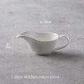 Axyaa Ceramic Gravy Boat 220ml with Handle - Solid Color Design