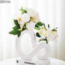 Axyaa Creative Ceramic Vase Minimalist Floral Pots Modern Home Decor Arrangement