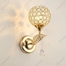 Axyaa Crystal Wall Lamp - Elegant E27 Socket Bedroom Light