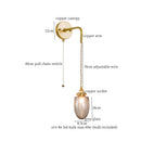 Axyaa Grey Glass LED Wall Lamps Bedroom Living Room Modern Copper Wandlamp