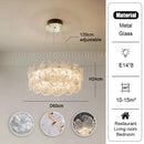 Axyaa High-End Flower Glass Pendant Light for Luxury Living Room & Dining Room.