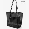 Axyaa Mesh Beach Tote: Women's Shoulder Handbag and Clothing Storage Bag