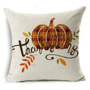 Axyaa Pumpkin Plant Linen Throw Pillowcases for Home Decor