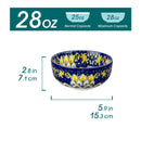 Axyaa 6-Piece Bohemian Ceramic Cereal Bowls Set for Various Meals