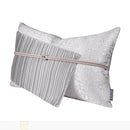 Axyaa Gray Patchwork Waist Pillow - Modern Minimalist Light Luxury for Living Room, Bedroom, or Bedside